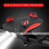 LED Bike Light LED Light Adjustable Stand Bike Horn Light Bicycle Cycling Waterproof Adjustable Anti-Shock LED Li-polymer Rechargeable Lithium-ion Battery 100 lm USB Powered