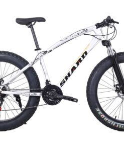 Shard Fat Tire Adult Mountain Bike, High-Carbon Steel Frame Cruiser Bikes, Beach Snowmobile Bicycle, Double Disc Brake 26 Inch Wheels 21 speed