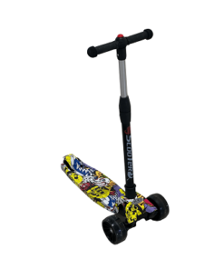 Kids scooter Yellow skull