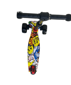 Kids scooter Yellow skull