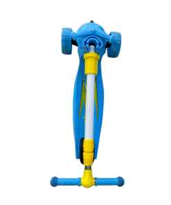Kids Scooter Folding 3 Wheel,Toddler Scooter with LED Light Up Wheels, 3 level Adjustable Height with light blue color