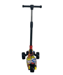 Kids scooter Yellow skull
