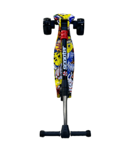 Kids scooter Yellow skull