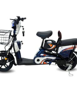 Electric Scooter Bike Dubai with Dual Seat Front Storage Basket and LED Headlight